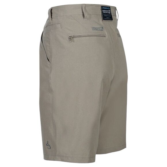 Hook & Tackle Hi Tide Hybrid Performance Stretch Mens Shorts Khaki Sz 32 - Picture 4 of 7